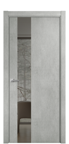 Дверь межкомнатная Vetro 14 Цвет Бетон серый Покрытие ПВХ ORIGINAL Наличник L 75 Цена 34050