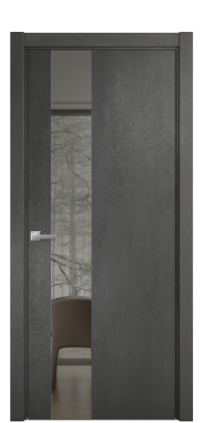 Дверь межкомнатная Vetro 14 Цвет Камень темный Покрытие ПВХ ORIGINAL Наличник L 75 Цена 34050