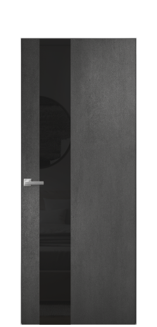 Дверь межкомнатная Vetro 14 Цвет Камень темный Покрытие ПВХ ORIGINAL Наличник Скрытый короб хром Цена 42010
