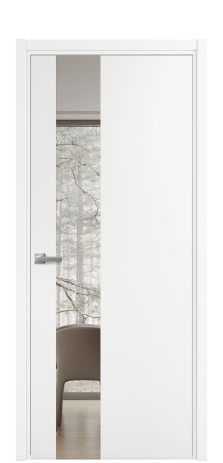 Дверь межкомнатная Vetro 14 Цвет Белый Покрытие Эмаль  Наличник L 50 Цена 38865