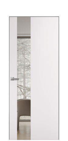 Дверь межкомнатная Vetro 14 Цвет Крем Покрытие Эмаль  Наличник Скрытый короб хром Цена 61810