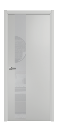 Дверь межкомнатная Vetro 14 Цвет Телегрей Покрытие Эмаль  Наличник L 50 Цена 45425