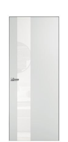 Дверь межкомнатная Vetro 14 Цвет Облачный Покрытие Эмаль  Наличник Скрытый короб хром Цена 61810