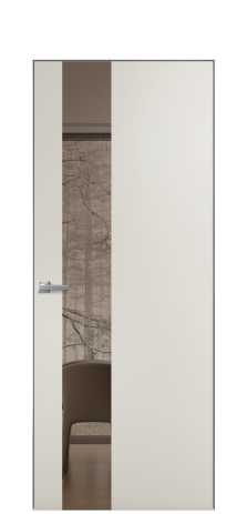 Дверь межкомнатная Vetro 14 Цвет Дымчатый Покрытие Эмаль  Наличник Скрытый короб хром Цена 62310