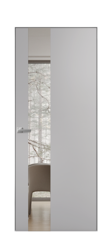 Дверь межкомнатная Vetro 14 Цвет Галечный Покрытие Эмаль  Наличник Скрытый короб хром Цена 61810