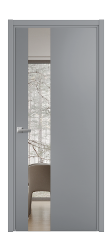 Дверь межкомнатная Vetro 14 Цвет Гриджио Покрытие Эмаль  Наличник L 50 Цена 44675