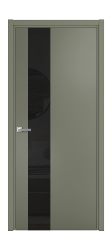 Дверь межкомнатная Vetro 14 Цвет Зеленый Покрытие Эмаль  Наличник L 50 Цена 44675