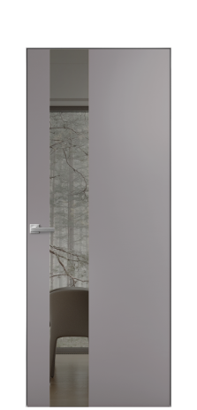 Дверь межкомнатная Vetro 14 Цвет Ирис Покрытие Эмаль  Наличник Скрытый короб хром Цена 62310