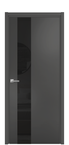 Дверь межкомнатная Vetro 14 Цвет Антрацит Покрытие Эмаль  Наличник L 50 Цена 44675