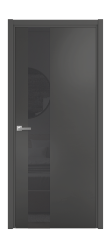 Дверь межкомнатная Vetro 14 Цвет Антрацит Покрытие Эмаль  Наличник L 50 Цена 44675