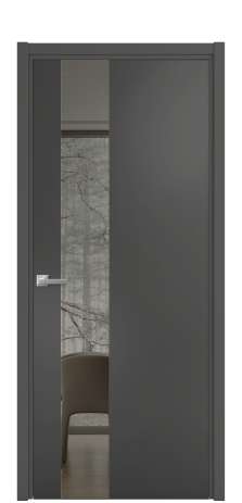 Дверь межкомнатная Vetro 14 Цвет Антрацит Покрытие Эмаль  Наличник L 50 Цена 45175