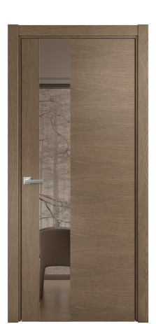 Дверь межкомнатная Vetro 14 Цвет Дуб Мускат Покрытие Шпон натуральный  Наличник L 75 Цена 51650