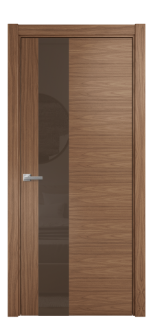 Дверь межкомнатная Vetro 14 Цвет Американский Орех Покрытие Шпон натуральный  Наличник L 75 Цена 55050