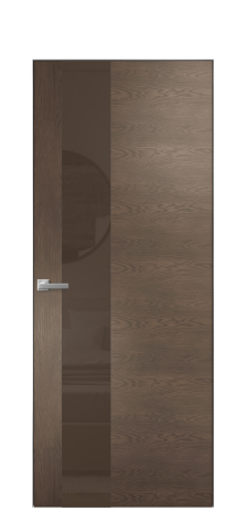 Дверь межкомнатная Vetro 14 Цвет Дуб Марракеш Покрытие Шпон натуральный  Наличник Скрытый короб хром Цена 66110