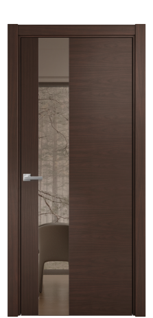 Дверь межкомнатная Vetro 14 Цвет Каштановый Орех Покрытие Шпон натуральный  Наличник L 75 Цена 55550