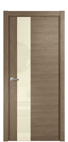 Дверь межкомнатная Vetro 14 Цвет Дуб Кофе Покрытие Шпон масло  Наличник L 75 Цена 53075