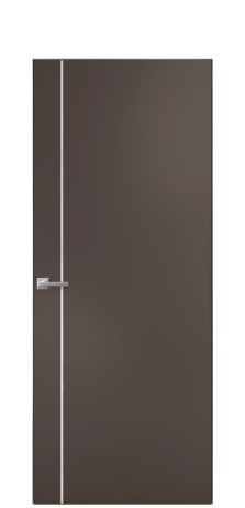 Дверь межкомнатная Ветро 17 Цвет Коричневый Покрытие Эмаль  Наличник Скрытый короб хром Цена 46418