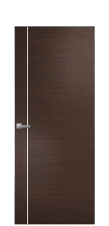 Дверь межкомнатная Ветро 17 Цвет Каштановый Орех Покрытие Шпон натуральный  Наличник Скрытый короб хром Цена 51850