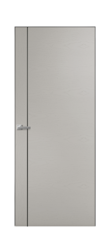 Дверь межкомнатная Ветро 17 Цвет Ясень Серый Шелк Покрытие Шпон крашеный  Наличник Скрытый короб хром Цена 47250