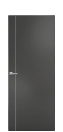 Дверь межкомнатная Vetro 17 Цвет Антрацит Покрытие Эмаль  Наличник Скрытый короб хром Цена 61810