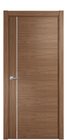 Дверь межкомнатная Vetro 17 Цвет Американский Орех Покрытие Шпон натуральный  Наличник L 75 Цена 55050