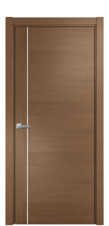 Дверь межкомнатная Vetro 17 Цвет Дуб Темный Покрытие Шпон натуральный  Наличник L 75 Цена 51150