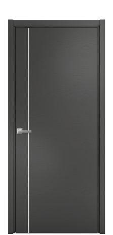 Дверь межкомнатная Vetro 17 Цвет Ясень Антрацит Покрытие Шпон крашеный  Наличник L 50 Цена 48025