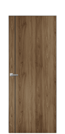 Дверь межкомнатная Slot 10-011 Цвет Орех NY классический Покрытие ПВХ WOOD NATURAL Наличник Скрытый короб хром Цена 36910