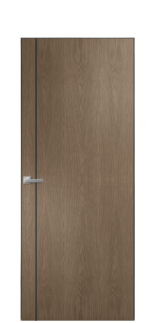 Дверь межкомнатная Slot 10-011 Цвет Дуб Мускат Покрытие Шпон натуральный  Наличник Скрытый короб хром Цена 62960