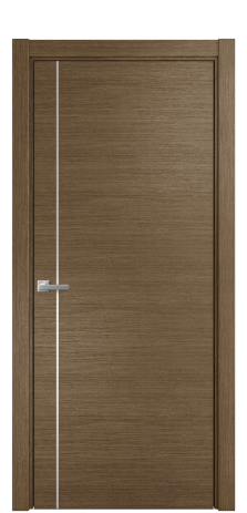 Дверь межкомнатная Slot 10-011 Цвет Дуб Шоколад Покрытие Шпон масло  Наличник L 75 Цена 49925