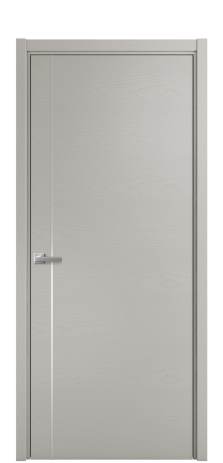 Дверь межкомнатная Slot 10-011 Цвет Ясень Серый Шелк Покрытие Шпон крашеный  Наличник L 50 Цена 44875