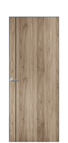 Дверь межкомнатная Slot 10-011 Цвет Орех NY смоук Покрытие ПВХ WOOD NATURAL Наличник Скрытый короб хром Цена 38100