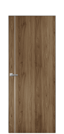Дверь межкомнатная Slot 10-011 Цвет Орех NY классический Покрытие ПВХ WOOD NATURAL Наличник Скрытый короб хром Цена 38100