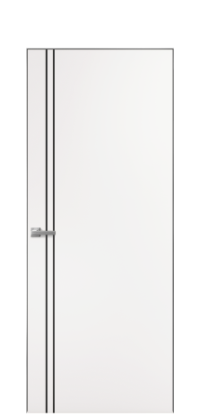 Дверь межкомнатная Slot 10-012 Цвет Вайт Покрытие ПВХ SOFT (ПЭТ) Наличник Скрытый короб хром Цена 48560