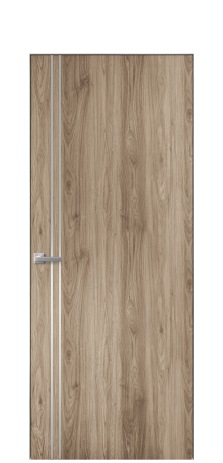 Дверь межкомнатная Slot 10-012 Цвет Орех NY смоук Покрытие ПВХ WOOD NATURAL Наличник Скрытый короб хром Цена 36910