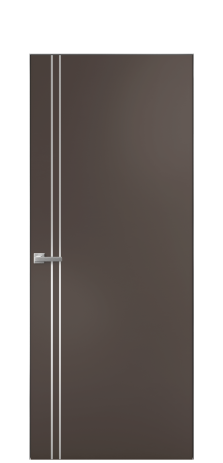 Дверь межкомнатная Slot 10-012 Цвет Коричневый Покрытие Эмаль  Наличник Скрытый короб хром Цена 58660