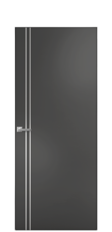 Дверь межкомнатная Slot 10-012 Цвет Антрацит Покрытие Эмаль  Наличник Скрытый короб хром Цена 58660