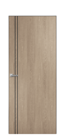 Дверь межкомнатная Slot 10-012 Цвет Дуб Песочный Покрытие Шпон натуральный  Наличник Скрытый короб хром Цена 62960