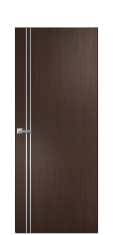 Дверь межкомнатная Slot 10-012 Цвет Каштановый Орех Покрытие Шпон натуральный  Наличник Скрытый короб хром Цена 65310