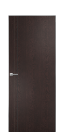 Дверь межкомнатная Slot 10-012 Цвет Мореный Дуб Покрытие Шпон натуральный  Наличник Скрытый короб хром Цена 62960