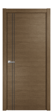 Дверь межкомнатная Slot 10-012 Цвет Дуб Шоколад Покрытие Шпон масло  Наличник L 75 Цена 49925