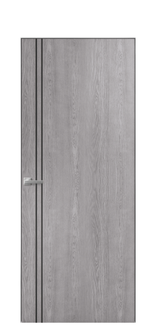 Дверь межкомнатная Слот 10-012 Цвет Дуб Кварц Покрытие Шпон натуральный  Наличник Скрытый короб хром Цена 45150