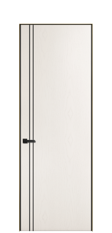 Дверь межкомнатная Слот 10-012 Цвет Ясень Молочный Покрытие ЭМАЛИ Шпон крашеный Наличник Скрытый короб золото Цена 51699