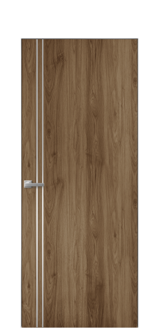 Дверь межкомнатная Slot 10-012 Цвет Орех NY классический Покрытие ПВХ WOOD NATURAL Наличник Скрытый короб хром Цена 38100