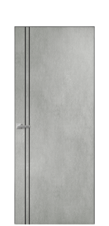 Дверь межкомнатная Slot 10-012 Цвет Бетон серый Покрытие ПВХ ORIGINAL Наличник Скрытый короб хром Цена 38100