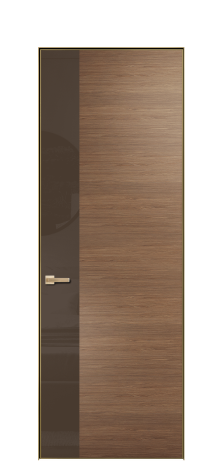 Дверь межкомнатная Ветро 19 Цвет Эспрессо 1017M Покрытие ШПОН Мультишпон Наличник Скрытый короб золото Цена 18301