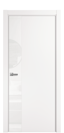 Дверь межкомнатная Vetro 19 Цвет Вайт Покрытие ПВХ SOFT (ПЭТ) Наличник L 75 Цена 28580