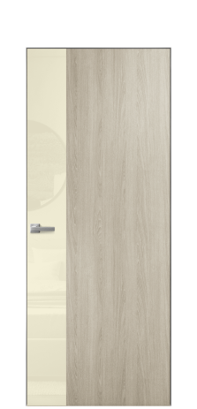 Дверь межкомнатная Vetro 19 Цвет Maderaira oak sand Покрытие ПВХ WOOD NATURAL Наличник Скрытый короб хром Цена 57610