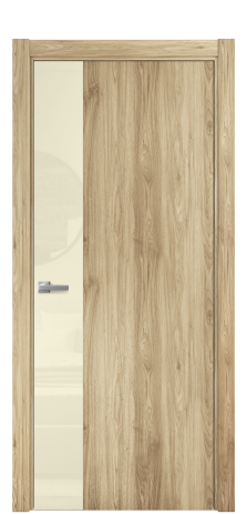 Дверь межкомнатная Vetro 19 Цвет Орех NY светлый Покрытие ПВХ WOOD NATURAL Наличник L 75 Цена 33550