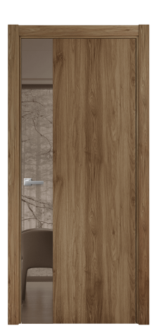 Дверь межкомнатная Vetro 19 Цвет Орех NY классический Покрытие ПВХ WOOD NATURAL Наличник L 75 Цена 34300